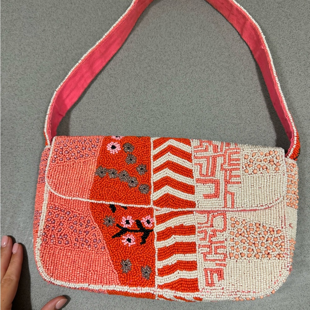 America & Beyond Beaded Bag